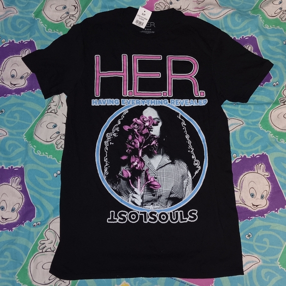 New H.E.R. Gabriella Wilson Ringer Shirt Vintage Tee - Picture 2 of 5